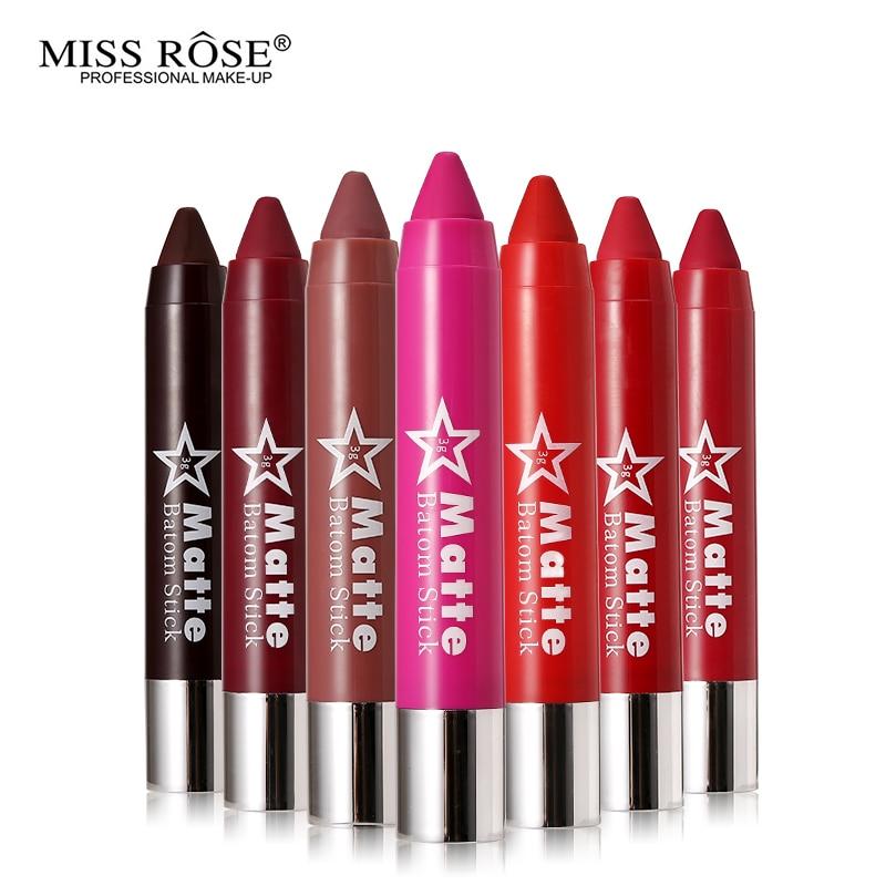 Miss Rose Matte Lip Batom Crayon | Miss Rose Makeup